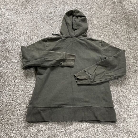 The North Face Hoodie Sweatshirt Womens Small Gray Pink Graphic Fleece Pullover - Picture 2 of 11